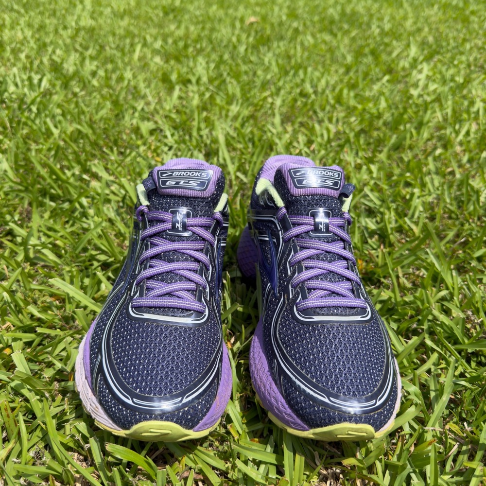 Brooks Adrenaline GTS 16 Womens Running Shoes Purple Navy Blue 7.5 1202031B506 - Picture 2 of 7